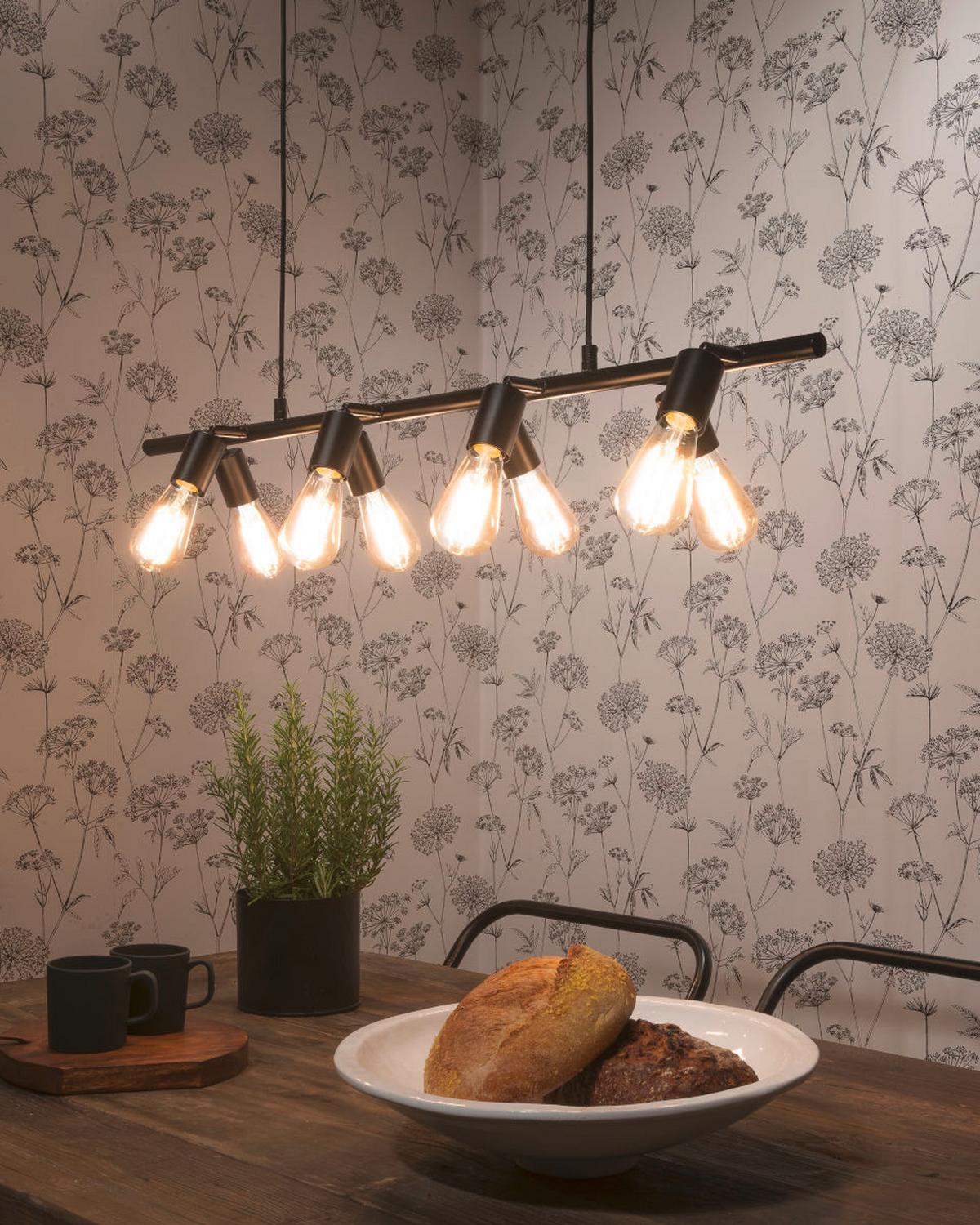Függőlámpa Miami/h8/b - fekete, Design, fém (105/28/28-175cm) - It's about Romi