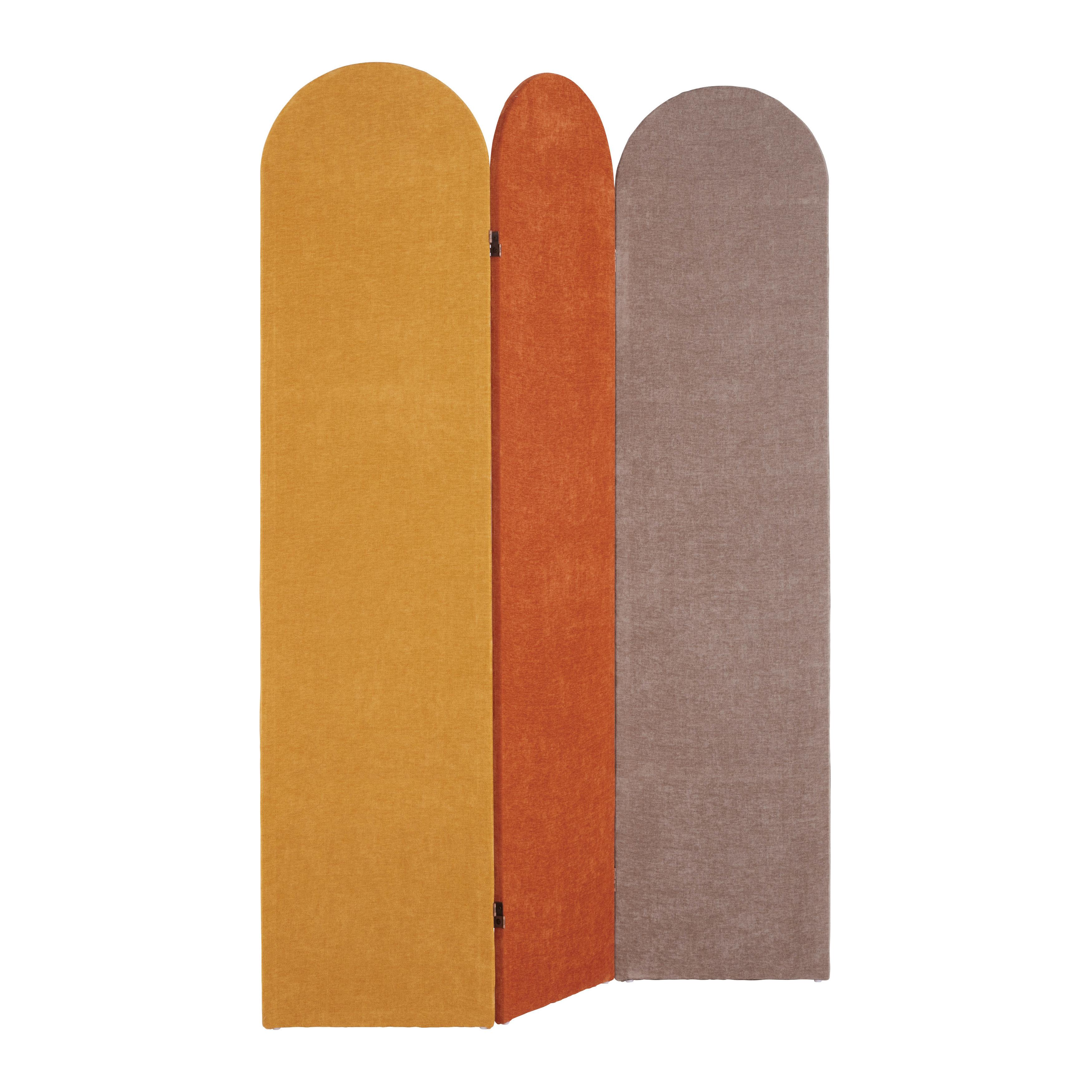 SKÄRMVÄGG DIDI -EXKLUSIV- - brun/grå, Klassisk, trä/textil (120/170/2cm) - Mömax
