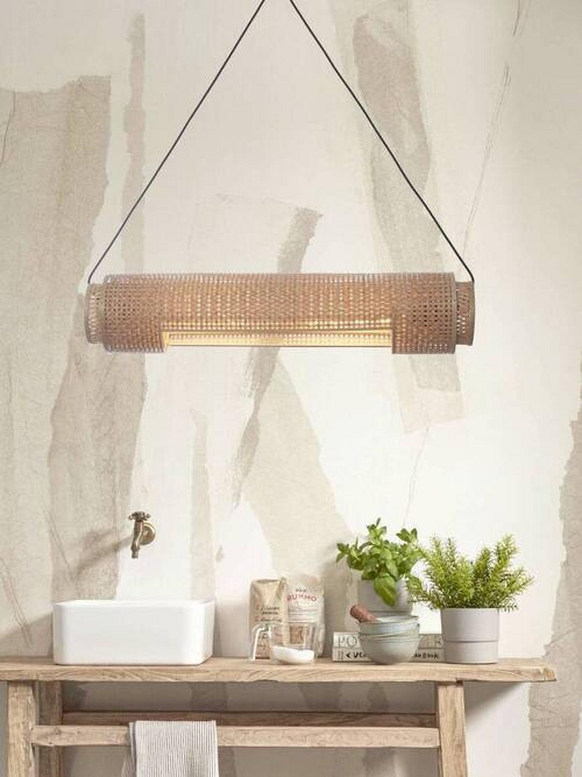 Viseča Svetilka Bhutan, Bambus - naravne barve, Trend, les (85/15/15cm) - Good & Mojo