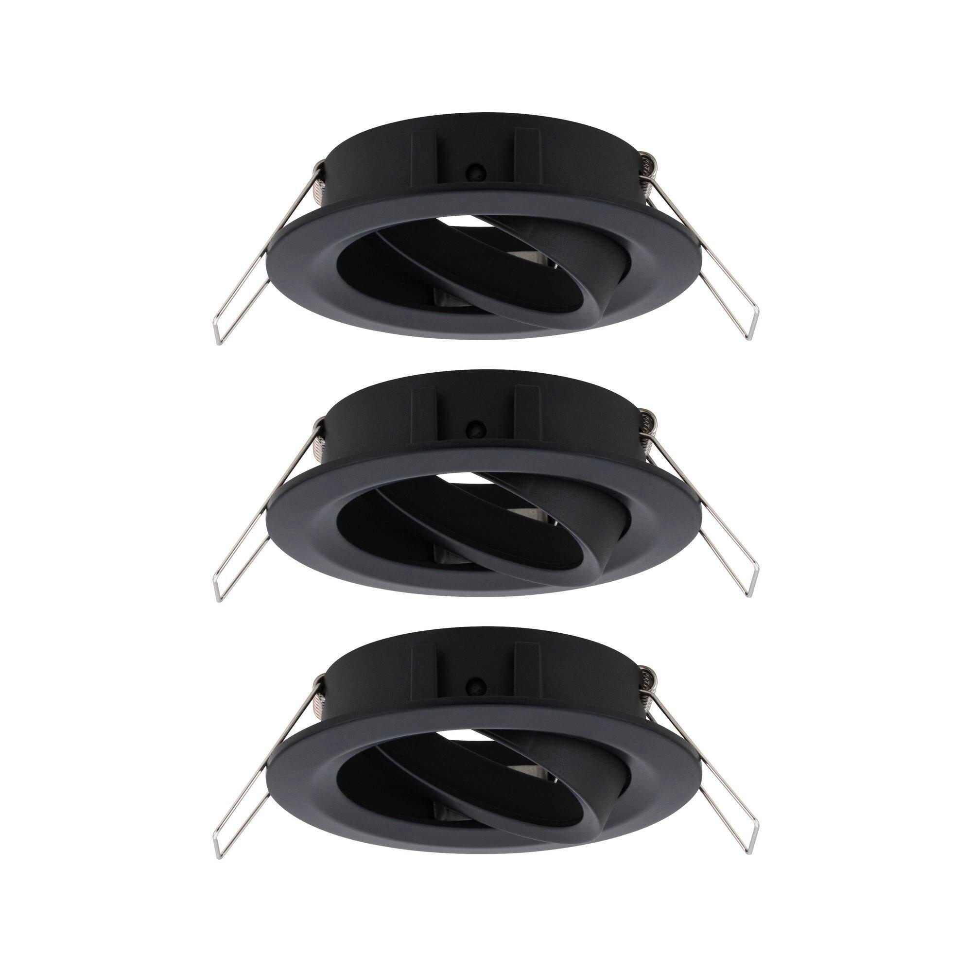 Deckenleuchte Choose! Spot Set max. 10 Watt, 3-teilig - Schwarz/Alufarben, Basics, Metall (8,4cm) - Paulmann