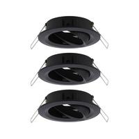 Deckenleuchte Choose! Spot Set max. 10 Watt, 3-teilig - Schwarz/Alufarben, Basics, Metall (8,4cm) - Paulmann