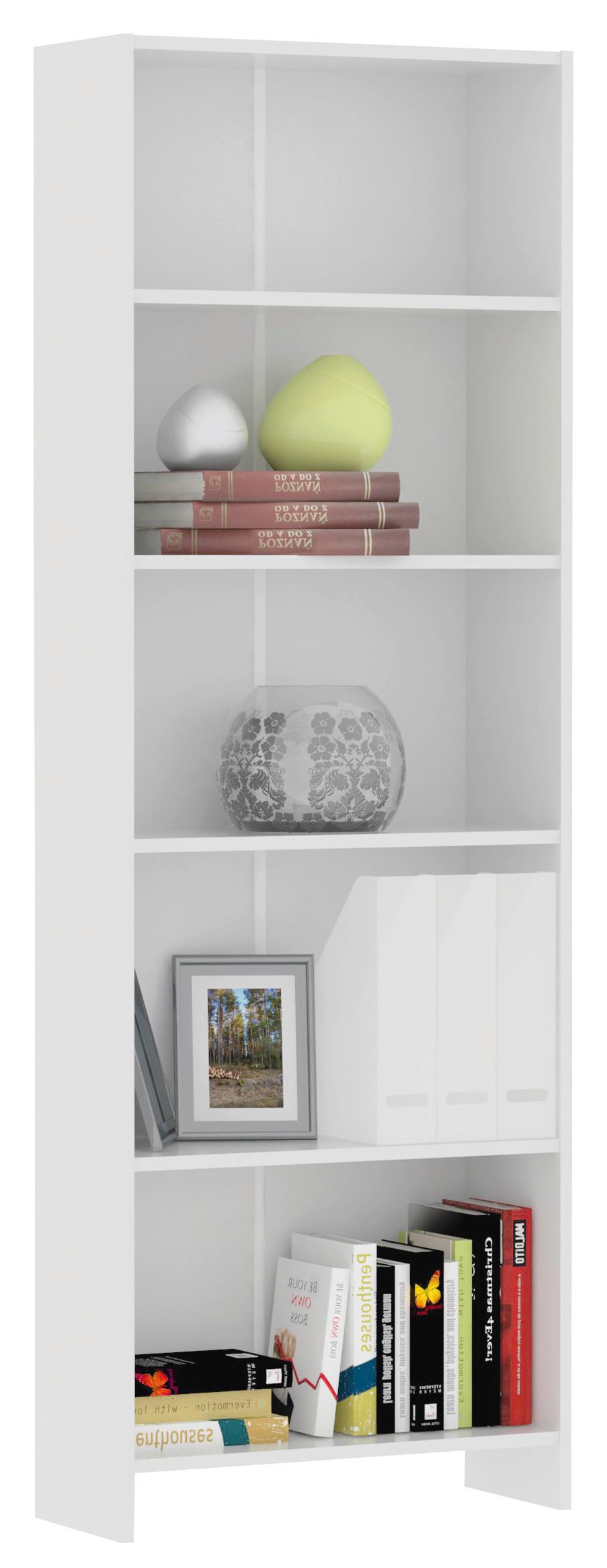 Etajera Bart - alb, Modern, material pe bază de lemn (60/175,5/24,3cm) - Best Price