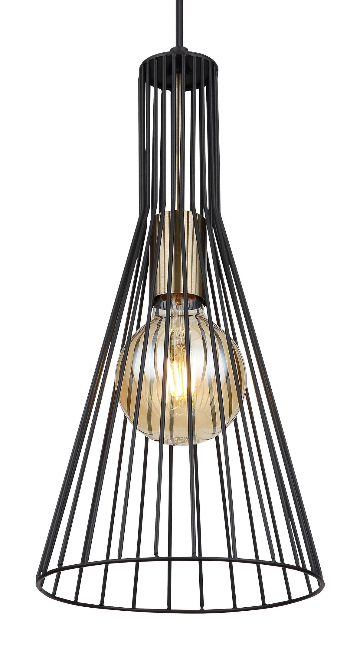 Viseča Svetilka 15587h Milli - črna, Basics, kovina (20/120cm) - Globo