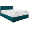 Tapecirani Krevet Cosi - boje petroleja/boje kroma, Konvencionalno, drvo/metal (140/200cm)