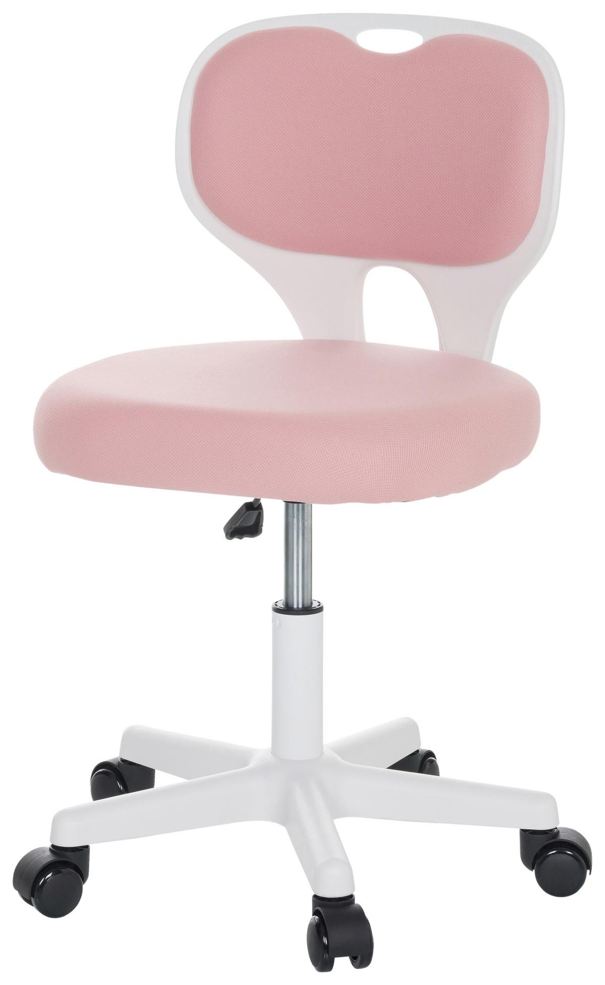 Otroški Vrtljivi Stol Kiddy Top W, Roza - roza/bela, Basics, umetna masa/tekstil (52/73/52cm) - MID.YOU