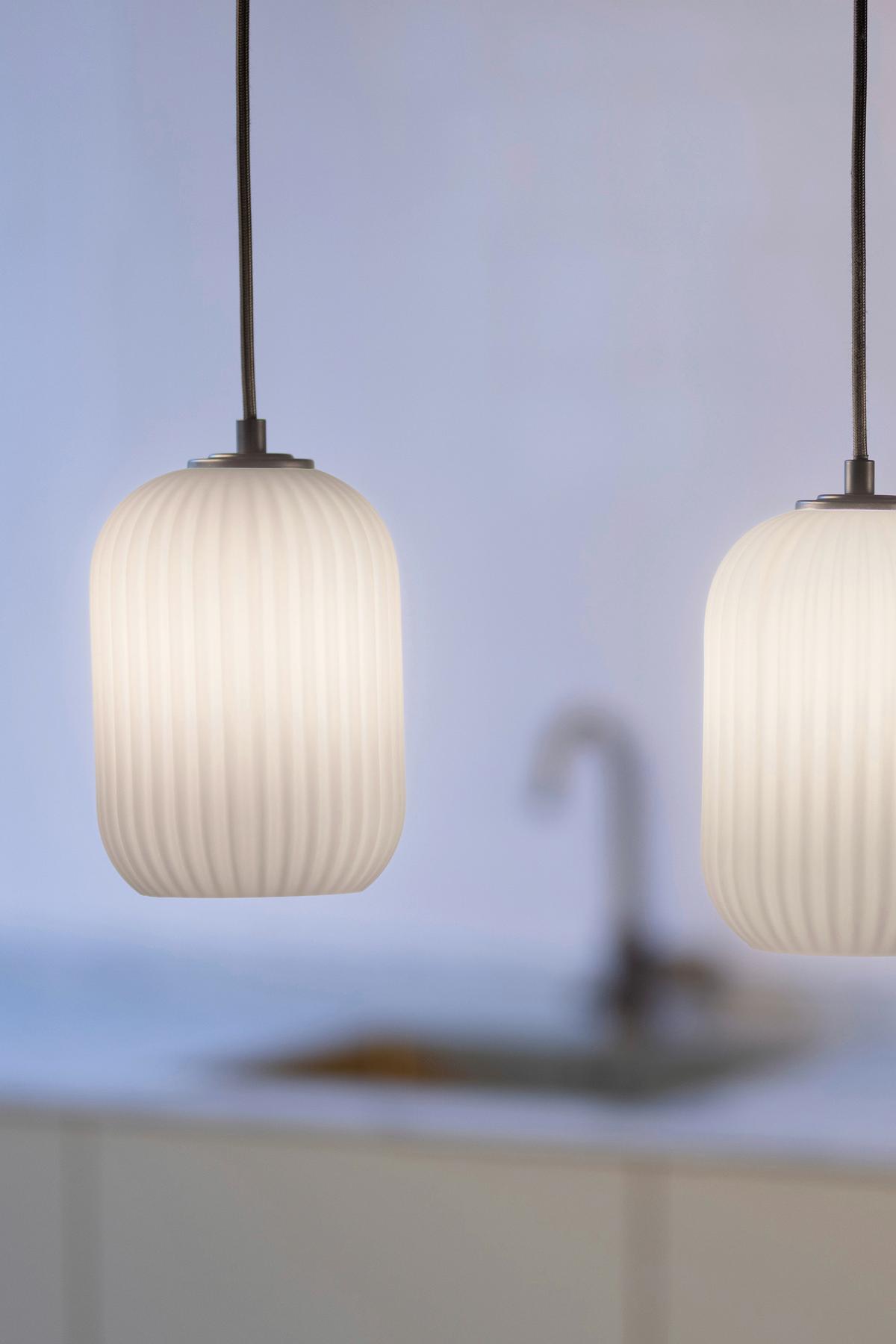 Hängeleuchte Cava Pendant max. 40 Watt - Schwarz/Weiß, Basics, Glas/Metall (14/72/172cm) - Markslöjd