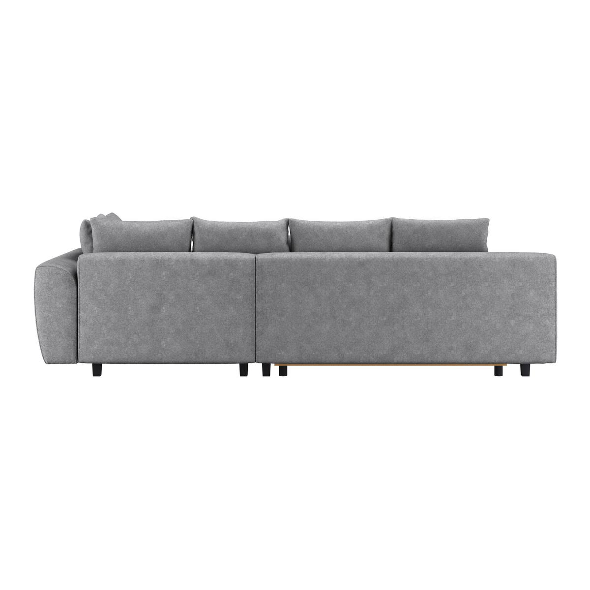 Sedežna Garnitura Mendoza, Siva, Ležišče, Predal - siva/črna, Design, tekstil/les (309/197cm) - Mömax