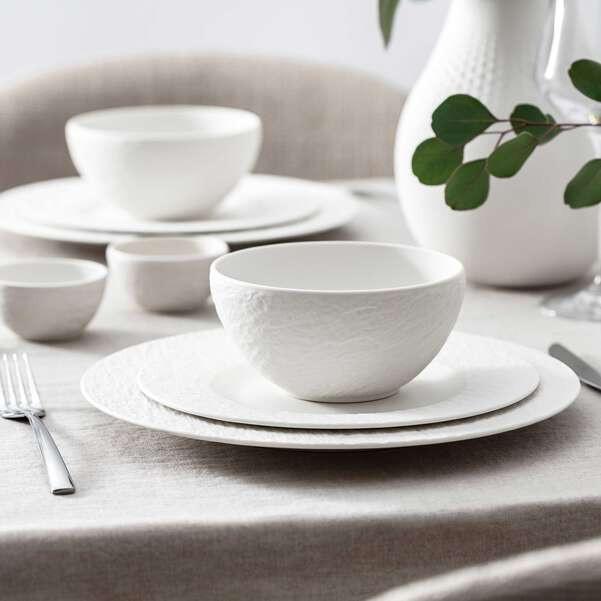 SERWIS OBIADOWO-ŚNIADANIOWY MANUFACTURE VILLEROY & BOCH - biały, Konventionell, ceramika - Villeroy & Boch