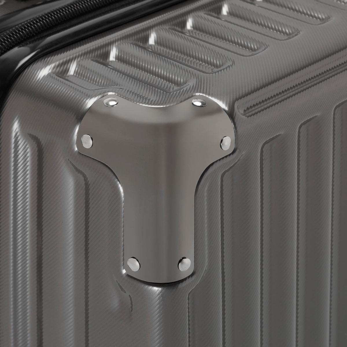 Reisekofferset Palermo Dunkelgrau, 3-tlg. - Dunkelgrau, KONVENTIONELL, Kunststoff - Mömax