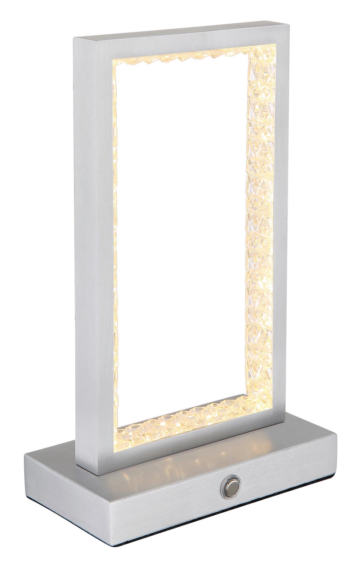 LED-Tischleuchte Samega Klar max. 3 Watt - Klar, Design, Kunststoff/Metall (14/7,5/23cm) - Globo