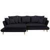 Kutna Garnitura Monte - prirodne boje/crna, Romantično / ladanjski, tekstil/drvo (181/283cm) - Premium Living