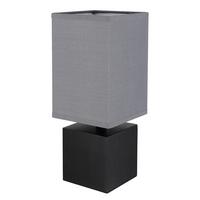 Namizna Svetilka 21628a Valentino - črna/antracit, Konvencionalno, tekstil/les (12/12/30cm) - Globo