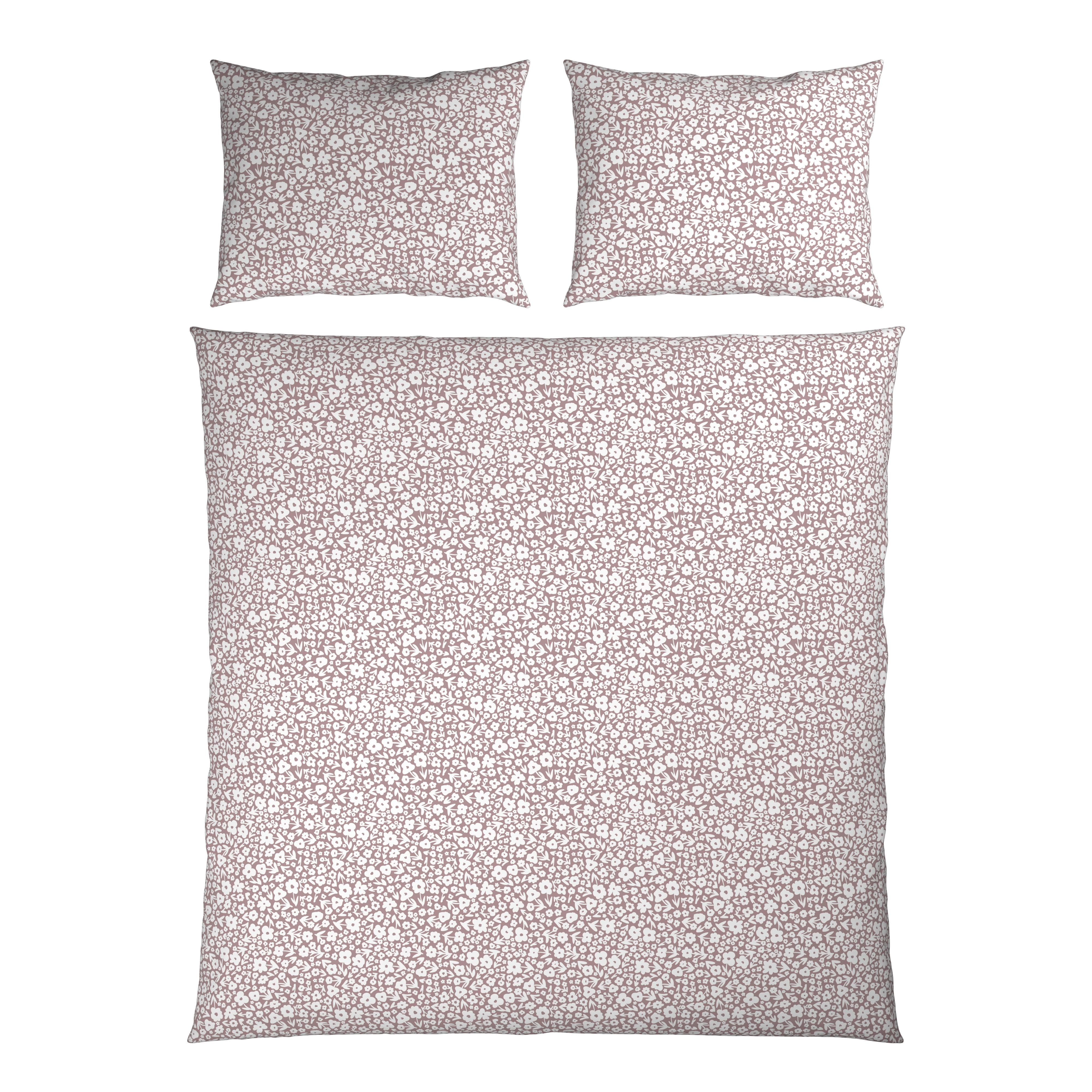 Lenjerie de pat Millefleur cca. 200x220/2x50x70 cm - mov, Modern, textil (200/220cm) - Mömax