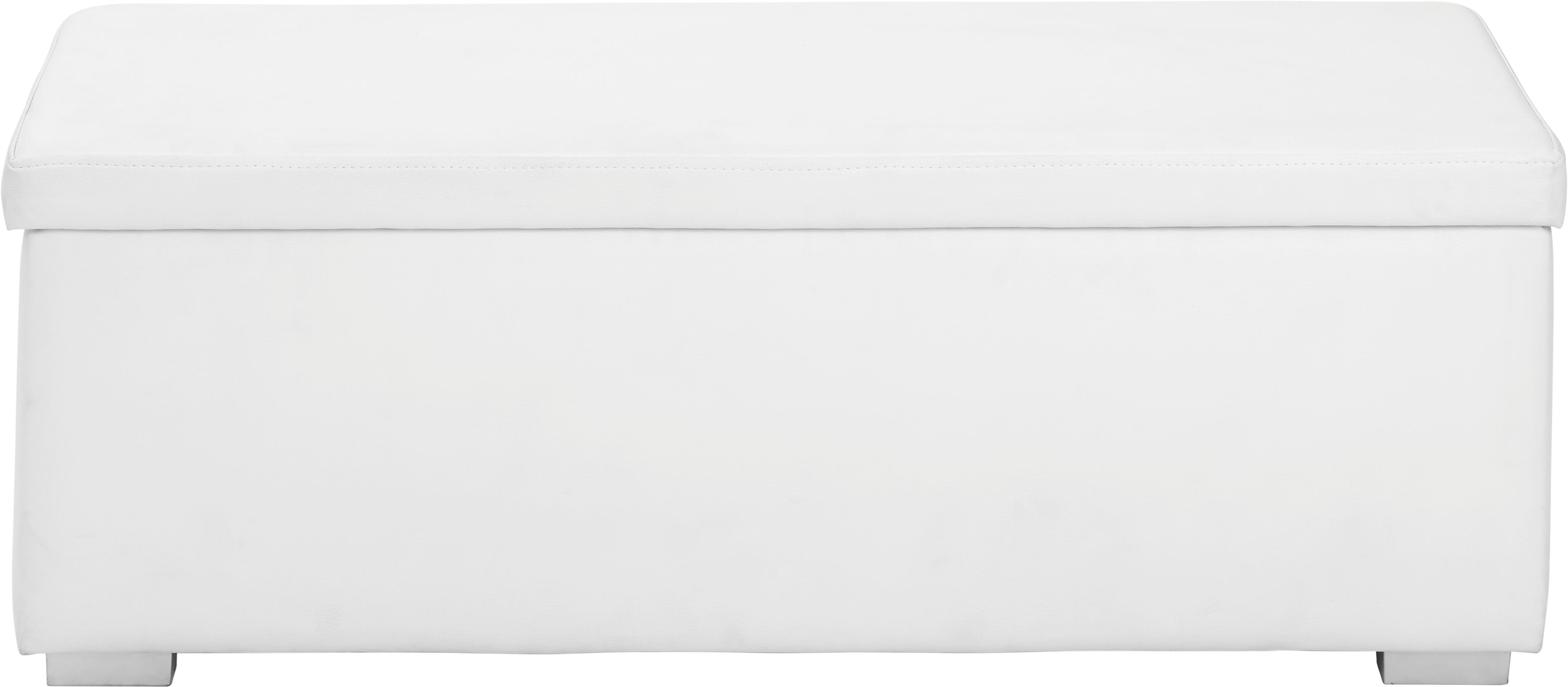 Klop S Skrinjo Universal Ii - bela/srebrna, umetna masa/leseni material (112/40/39cm) - Modern Living
