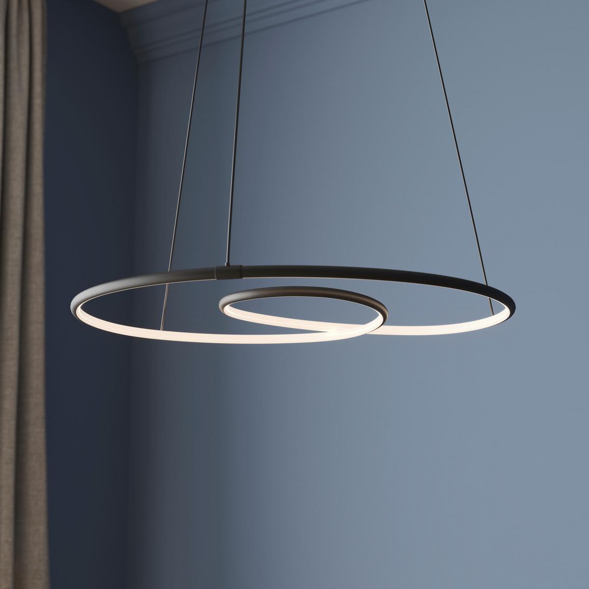 LAMPA WISZĄCA LED BIRMINGHAM *SBN* - czarny, Lifestyle, tworzywo sztuczne/metal (67/150cm) - Novel