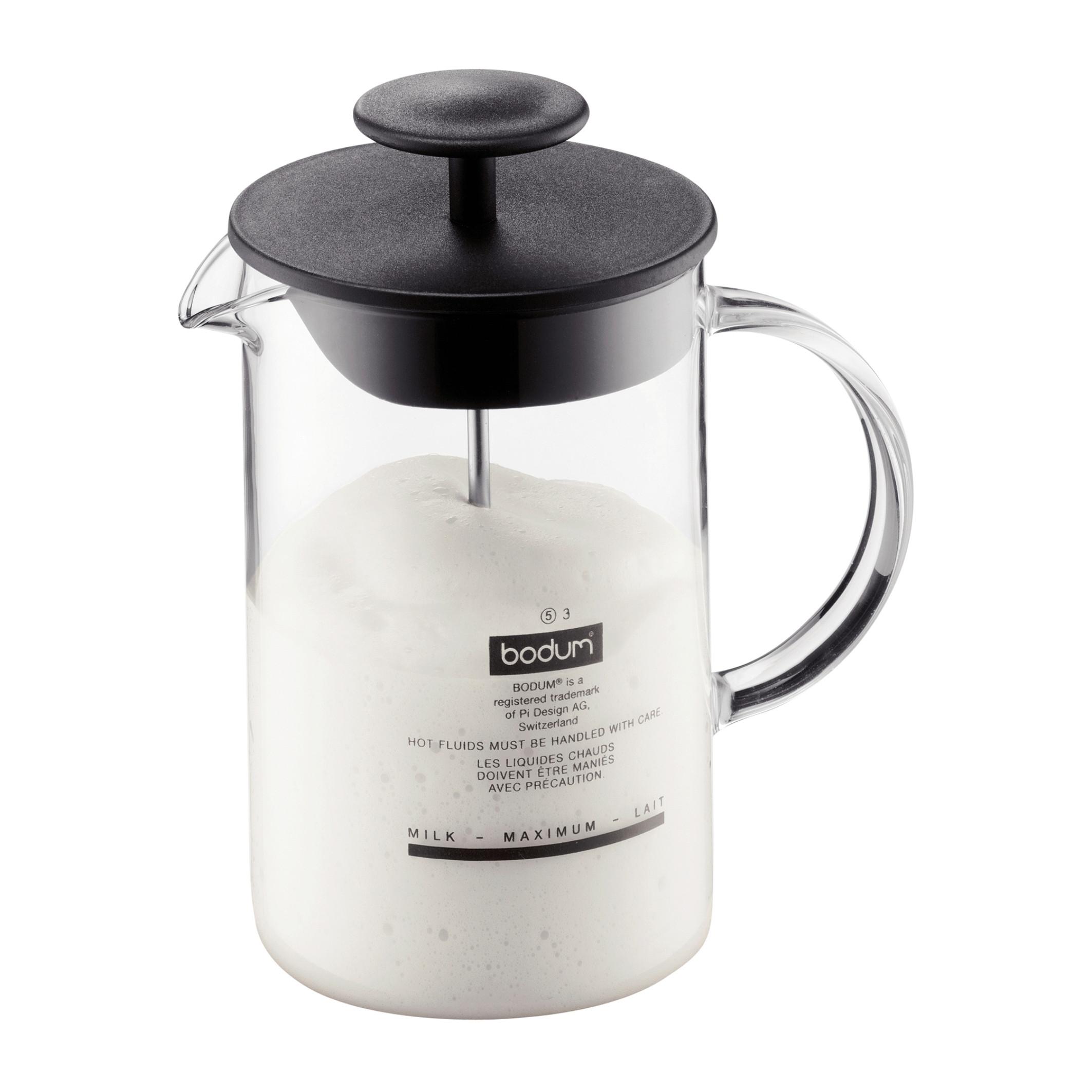 Milchschäumer Bodum Klar/Schwarz - Schwarz, KONVENTIONELL, Glas (13/18/10cm) - Bodum