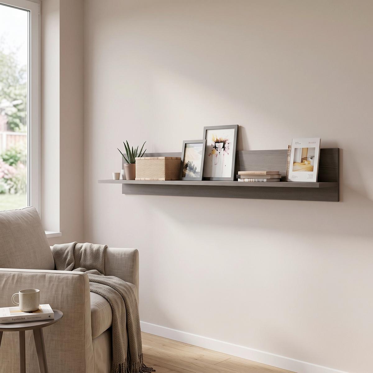 Poliță De Perete Freno - Konventionell, material pe bază de lemn (22/140/22cm) - Modern Living