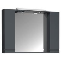 Omara Z Ogledalom Silora Xl, Siva - antracit, Moderno, steklo/leseni material (100/71/14cm) - MID.YOU