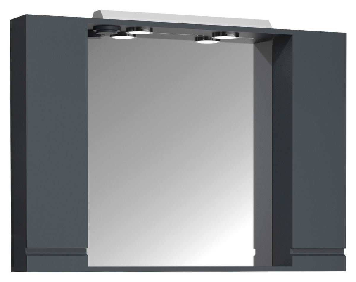 Omara Z Ogledalom Silora Xl, Siva - antracit, Moderno, steklo/leseni material (100/71/14cm) - MID.YOU