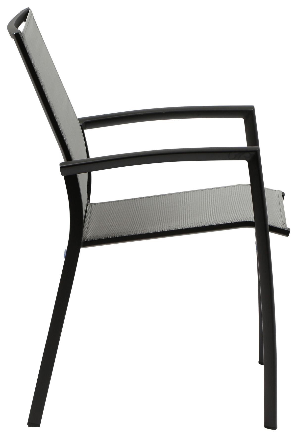 Loungegarnitur 5-tlg Velia aus Metall - Anthrazit/Schwarz, KONVENTIONELL, Keramik/Textil - Siena Garden