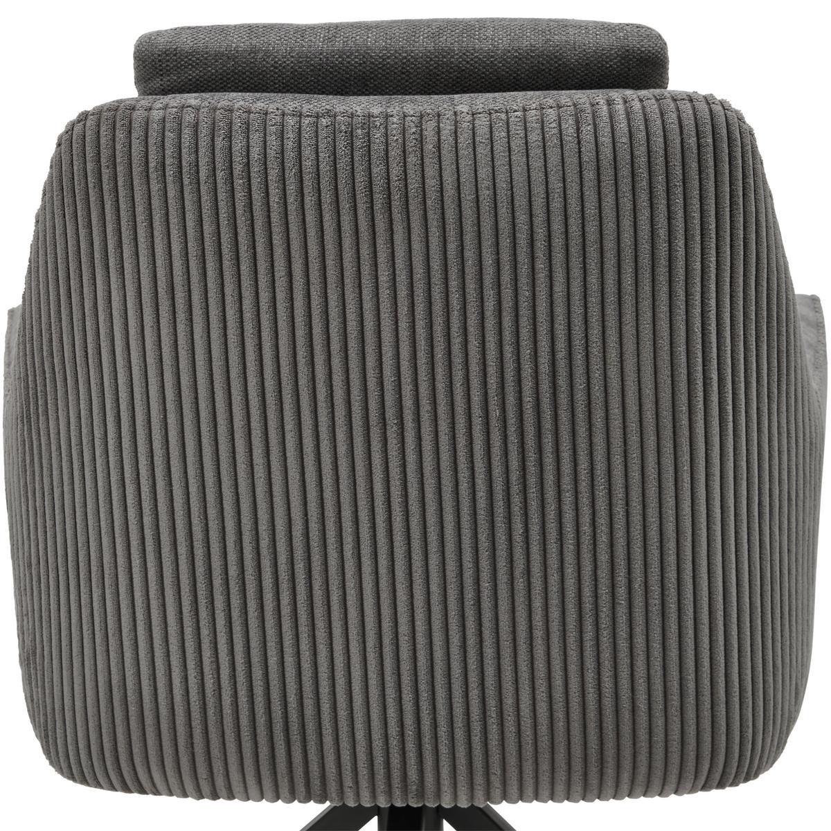 KRZESŁO Z PODŁOKIETNIKAMI ISEO - czarny/szary, Modern, metal/drewno (61/93/61cm) - Livetastic