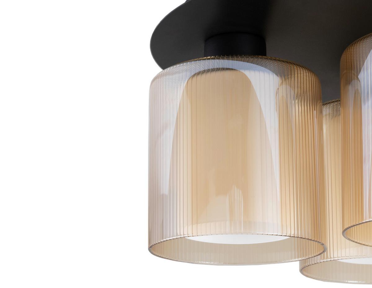 LAMPA SUFITOWA DALIHA - kolor bursztynowy, Design, metal/szkło (35/21cm) - Collet's Monde