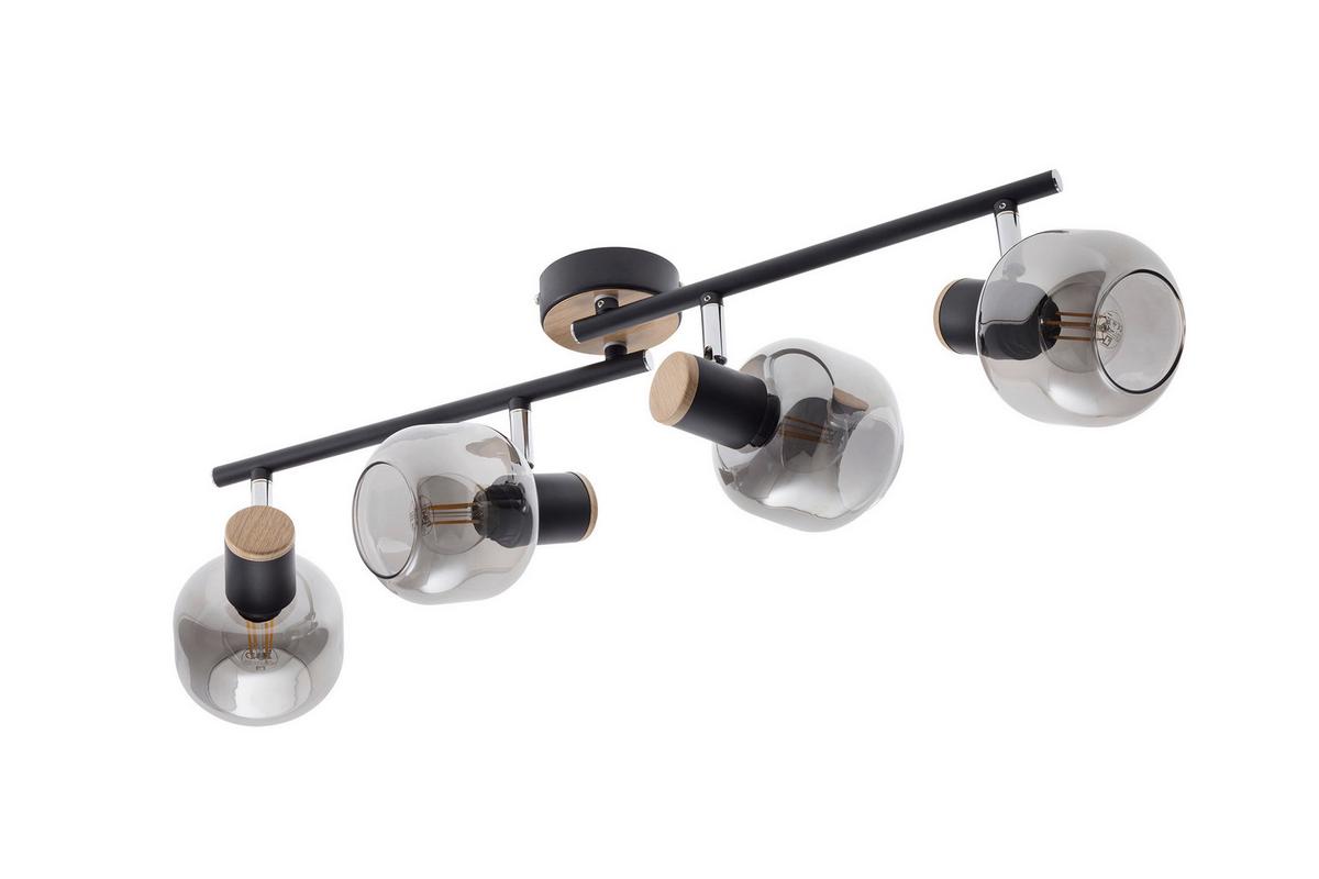 LAMPA REFLEKTOROWA 1350222 FUMOSO - czarny, Design, metal/szkło (58/16cm) - Näve