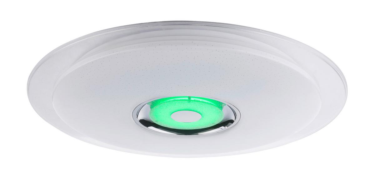 Stropna Led-svetilka Tune, S Sijalko - barve kroma/bela, Basics, kovina/umetna masa (60/6,1cm) - Globo