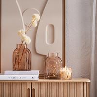 Váza Semra - borostyánszínű/szürke, Konventionell, Üveg (12/8,3/18,5cm) - Modern Living