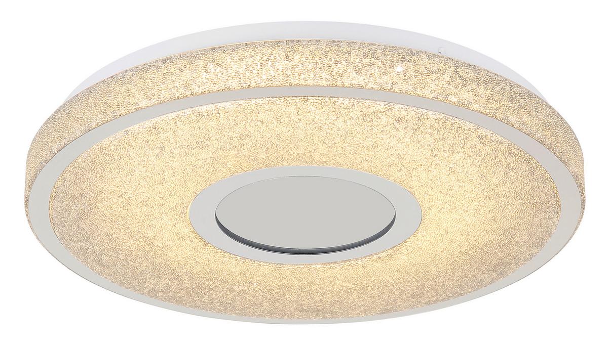 Led Stropna Svjetiljka Astania - bijela/siva, Basics, metal/plastika (38/6,5cm) - Globo
