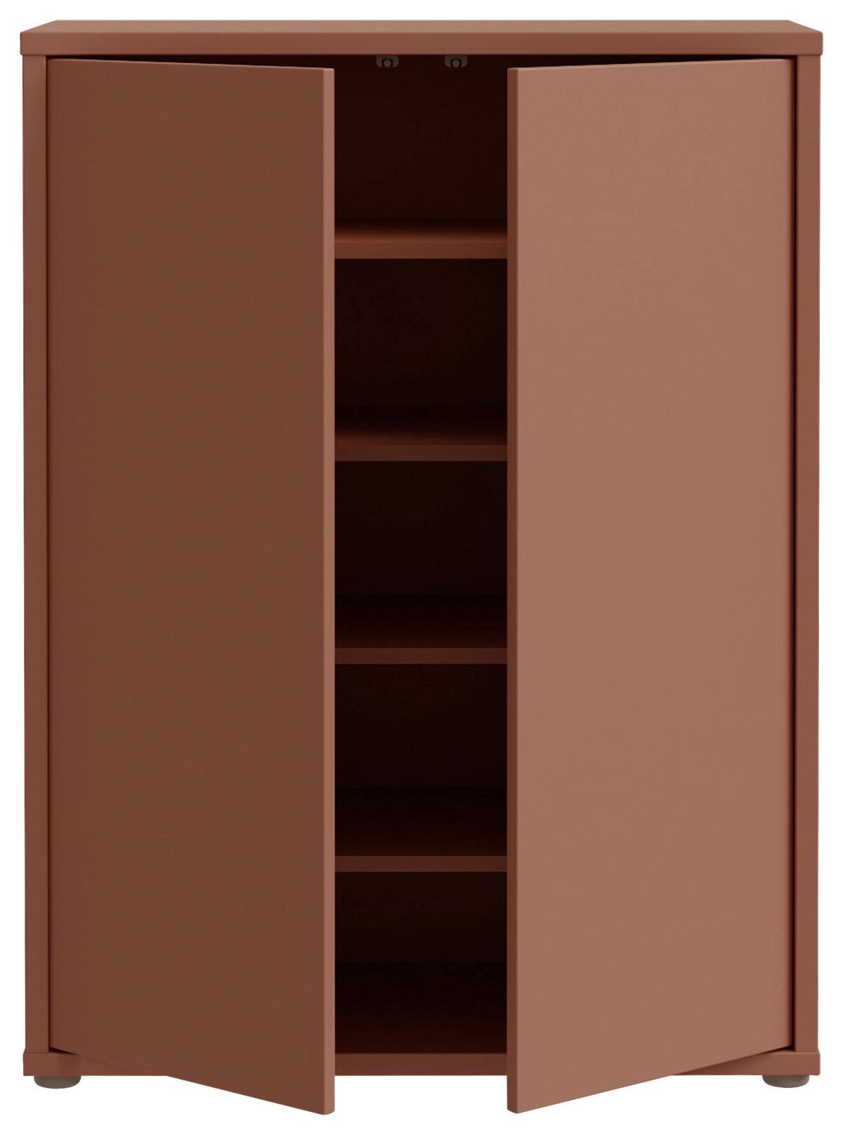 Ormarić Za Cipele Alice - siva/terakota, Moderno, drvni materijal/plastika (74,5/99,1/34,9cm) - Modern Living