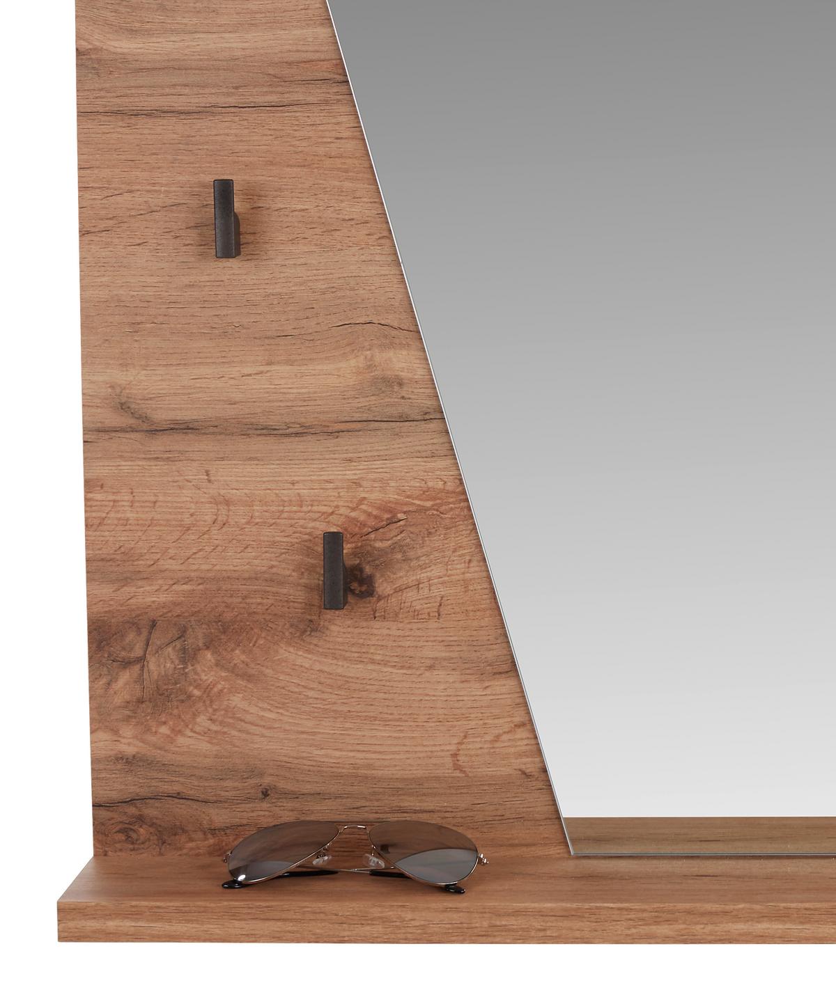 Ogledalo Venedig, Barva Hrasta, 80 X 84 Cm - barve hrasta, Moderno, steklo/leseni material (80/84/12cm) - Mömax