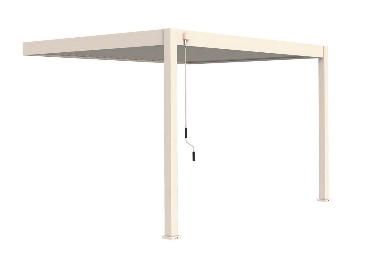 PERGOLA DELUXE 3X4M WEISS - Weiss, Basics, Metall (400/255/300cm) - Gardenson