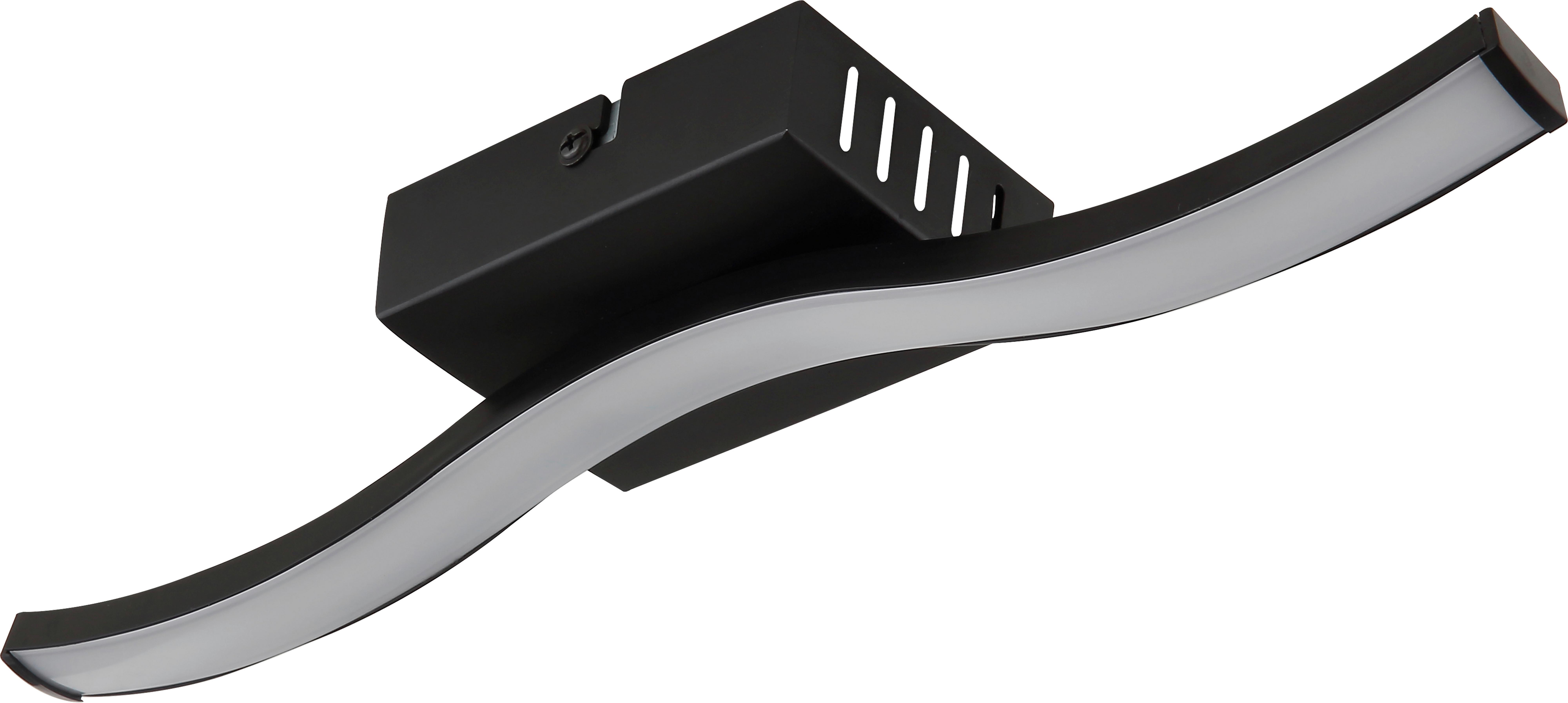 Led Stropna Svjetiljka Plop - crna/opalna, Moderno, metal/plastika (34,3/7/6,4cm) - Mömax