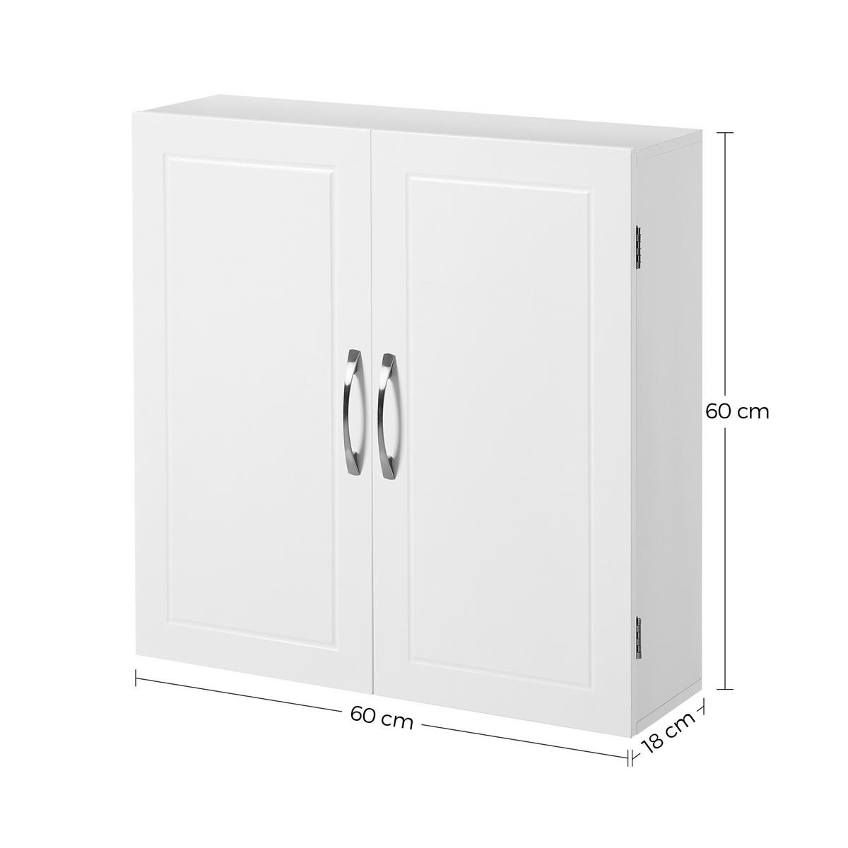 HÄNGESCHRANK BBC320W01 - Weiß, Trend, Holzwerkstoff/Metall (60/60/18cm) - MID.YOU