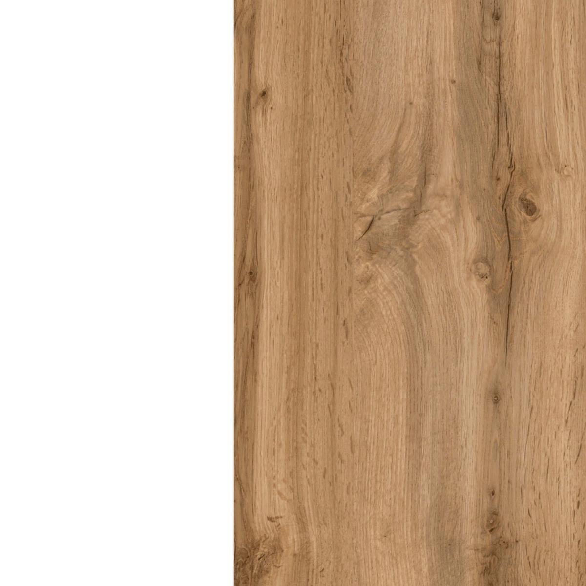 Küchenblock Florenz ohne Geräte ca. 330 cm Weiß/Eiche - Eiche Wotan/Weiß, Design, Holzwerkstoff/Metall (330cm) - Held