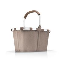 TORBA NA ZAKUPY CARRYBAG L HERINGBONE MOKKA - mokka, Basics, tkanina (48/29/28cm) - Reisenthel