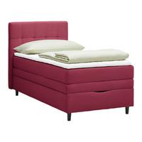 Boxspringbett Miami in Weinrot ca. 90x200cm - Weinrot/Schwarz, Konventionell, Holz/Holzwerkstoff (90/200cm) - Mömax