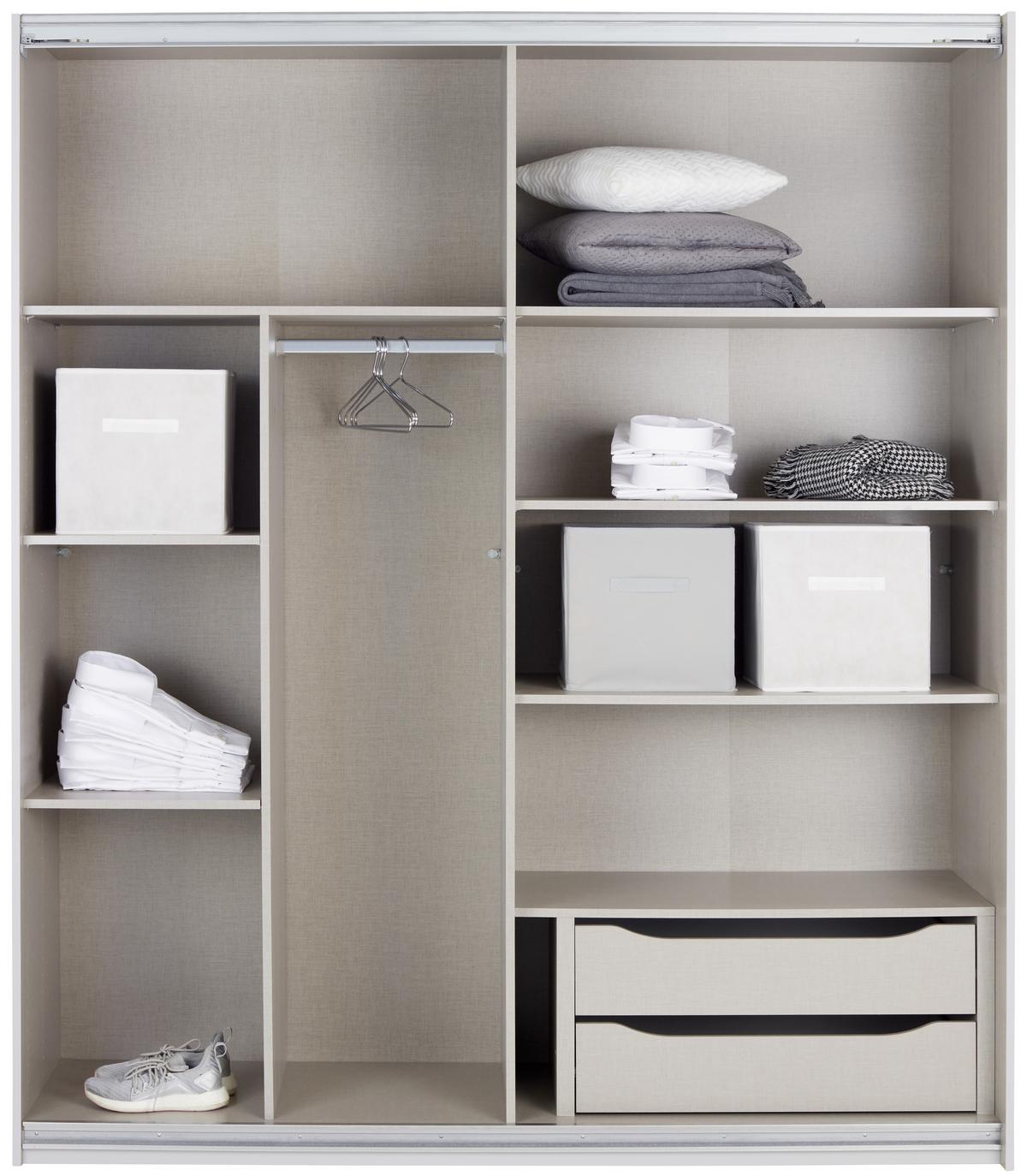DULAP FELDKIRCH - culoare lemn stejar/gri, Modern, material pe bază de lemn (226/229/62cm)