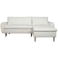 Kutna Garnitura Bell - bijela/prirodne boje, Moderno, tekstil/drvo (244/95/163cm) - Modern Living