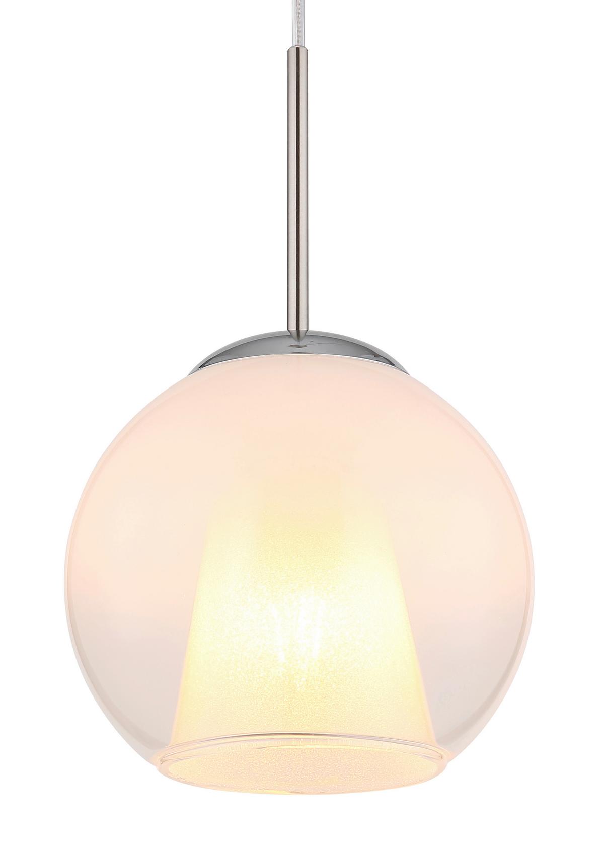 Viseća Svjetiljka Barry - bijela/boje nikla, Basics, staklo/metal (20/120cm) - Globo