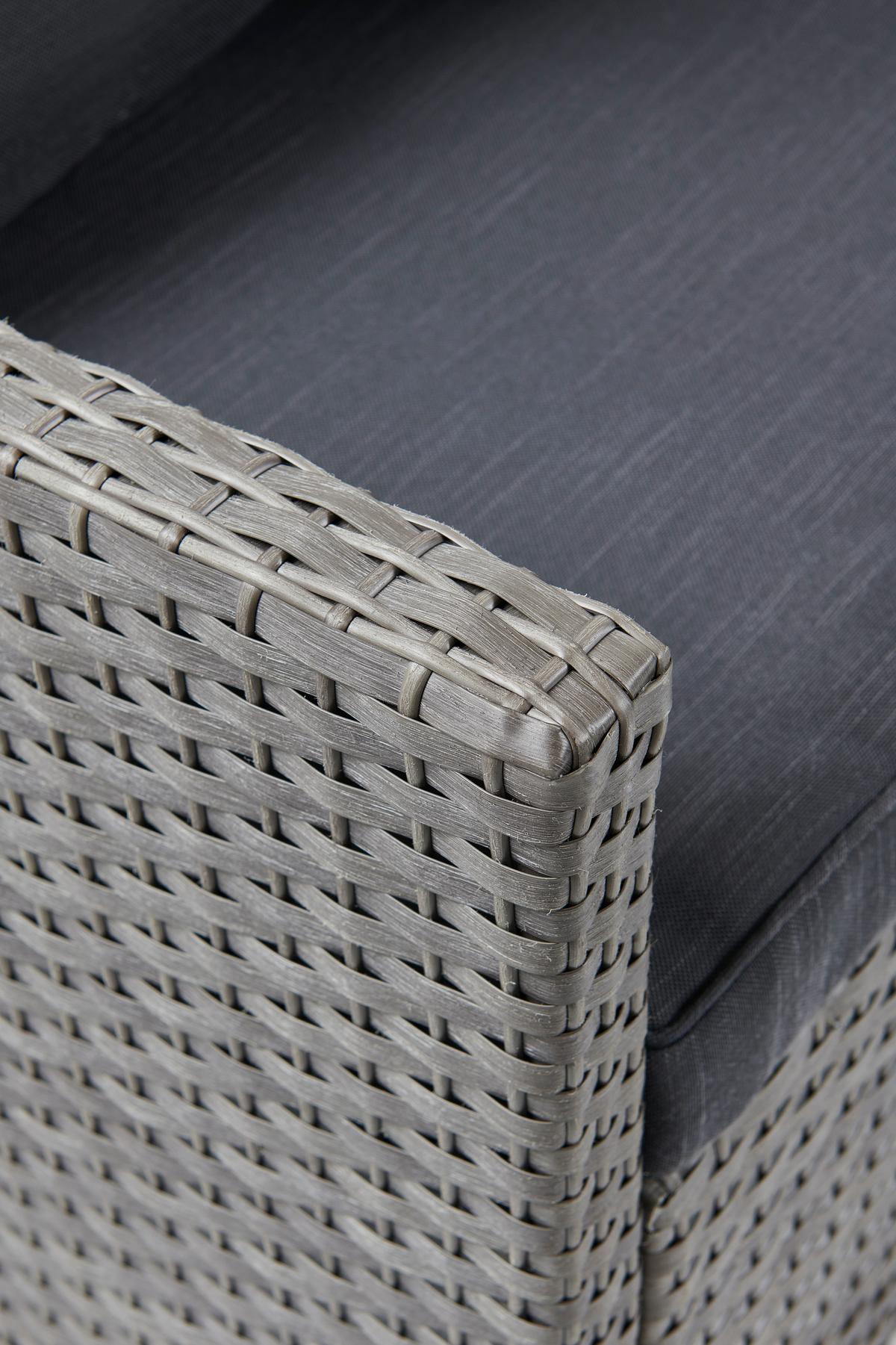 Lounge Garnitura Lisabon, Siva, Rjava, 4-Delni Set - siva/rjava, Moderno, kovina/umetna masa - Modern Living