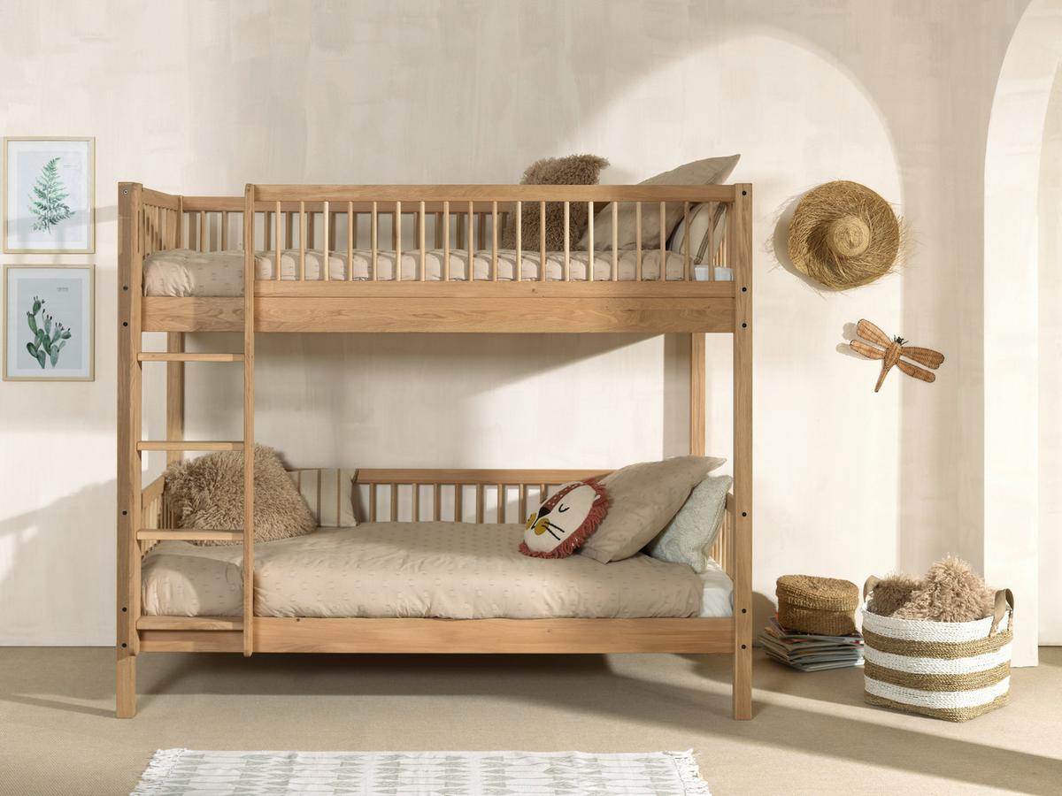 Etagenbett FORREST Naturfarben ca. 90x200 cm Echtholz Buche - Naturfarben, MODERN, Holz (90/200cm) - Vipack