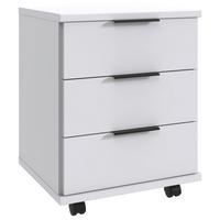 KONTENER NA KÓŁKACH NORDERNEY - czarny/biały, Design, materiał drewnopochodny/tworzywo sztuczne (52/40/38cm) - Boxxx