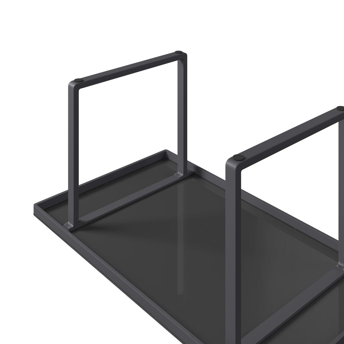 Loungegarnitur Casa Blanca Anthrazit/Naturfarben/Hellgrau - Anthrazit/Hellgrau, MODERN, Glas/Kunststoff