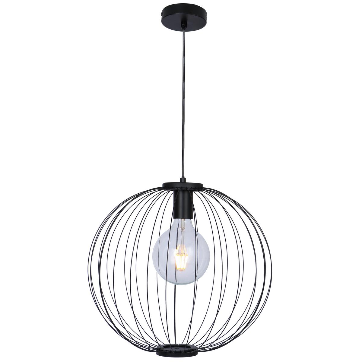 HÄNGELEUCHTE SANDA - Schwarz, Romantik / Landhaus, Metall (40/120cm) - Modern Living