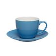 Kaffeetasse mit Untertasse Sandy in Türkis aus Keramik - Türkis, KONVENTIONELL, Keramik (5/6,9cm) - Mömax modern living