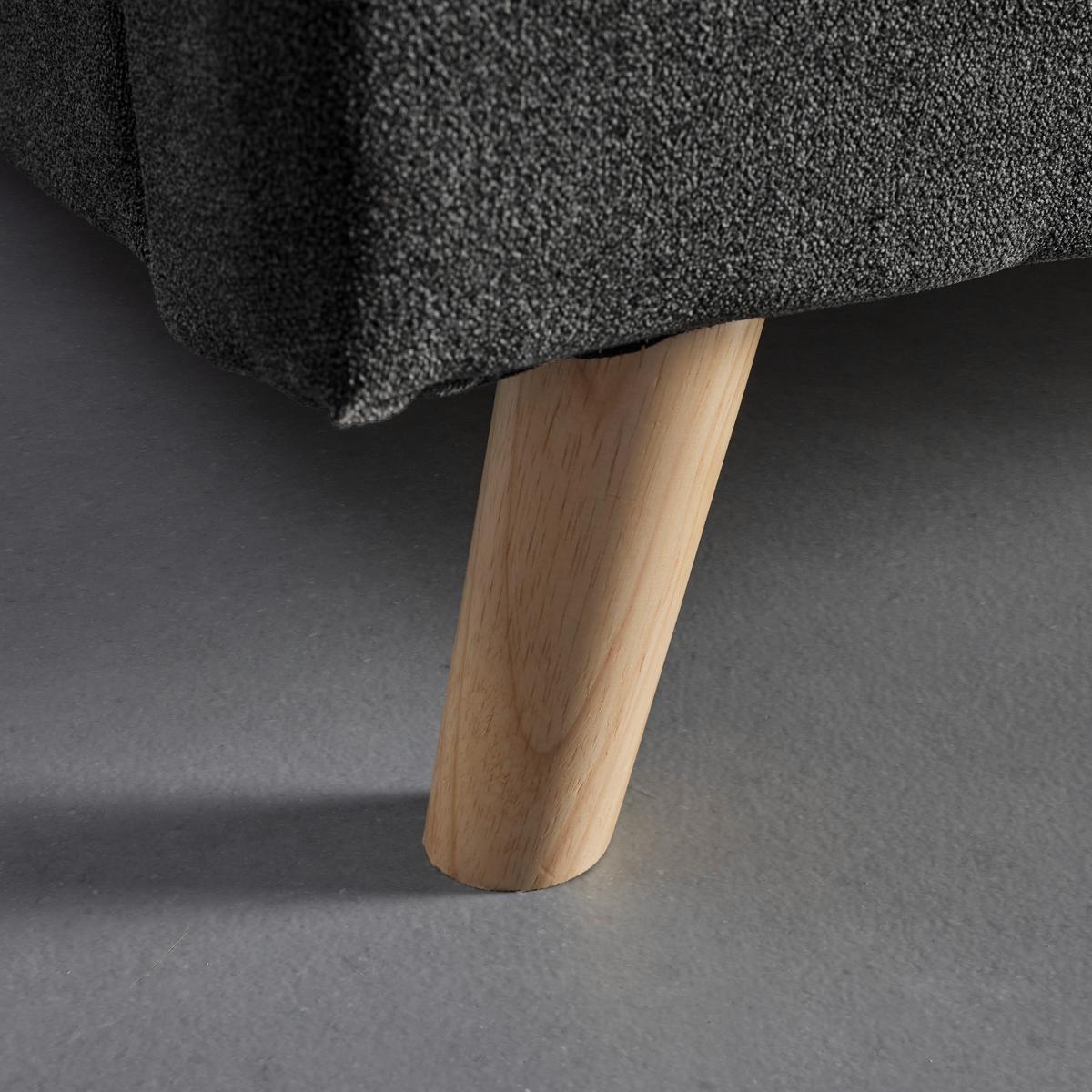 Polsterbett Cesaro ca. 180x200 cm Dunkelgrau - Dunkelgrau/Naturfarben, Modern, Holz/Textil (180/200cm) - Bessagi Home
