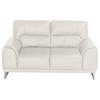 Zweisitzer-Sofa "Frisco" , weiß - Chromfarben/Weiß, MODERN, Textil/Metall (166/92/96cm) - MID.YOU