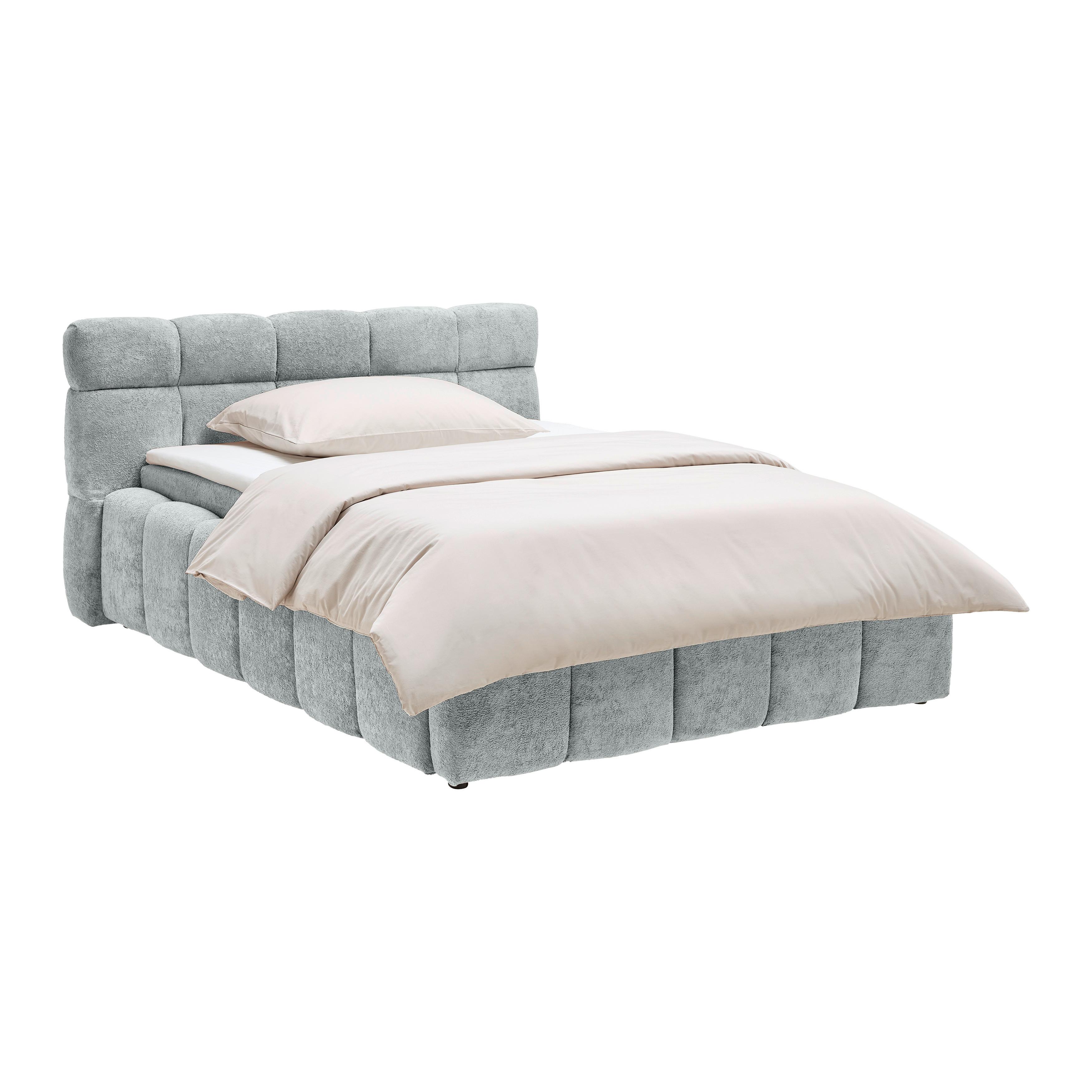 Polsterbett Monte -Top- -Based- - Hellgrau/Schwarz, Konventionell, Kunststoff/Textil (140/200cm) - Based